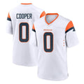 D.Broncos #0 Jonathon Cooper Player White Home Game Ddoa Stitched Jerseys