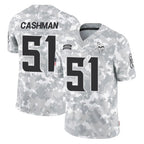 M.Vikings #51 Blake Cashman Player Arctic Camo Salute To Service Limited Game Ddoa Stitched Jerseys
