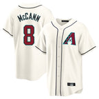 A.Diamondbacks #8 James McCann Player Cream Home Game Ddoa Stitched Jerseys