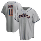 H.Astros #11 Cam Smith Player Gray Home Game Ddoa Stitched Jerseys