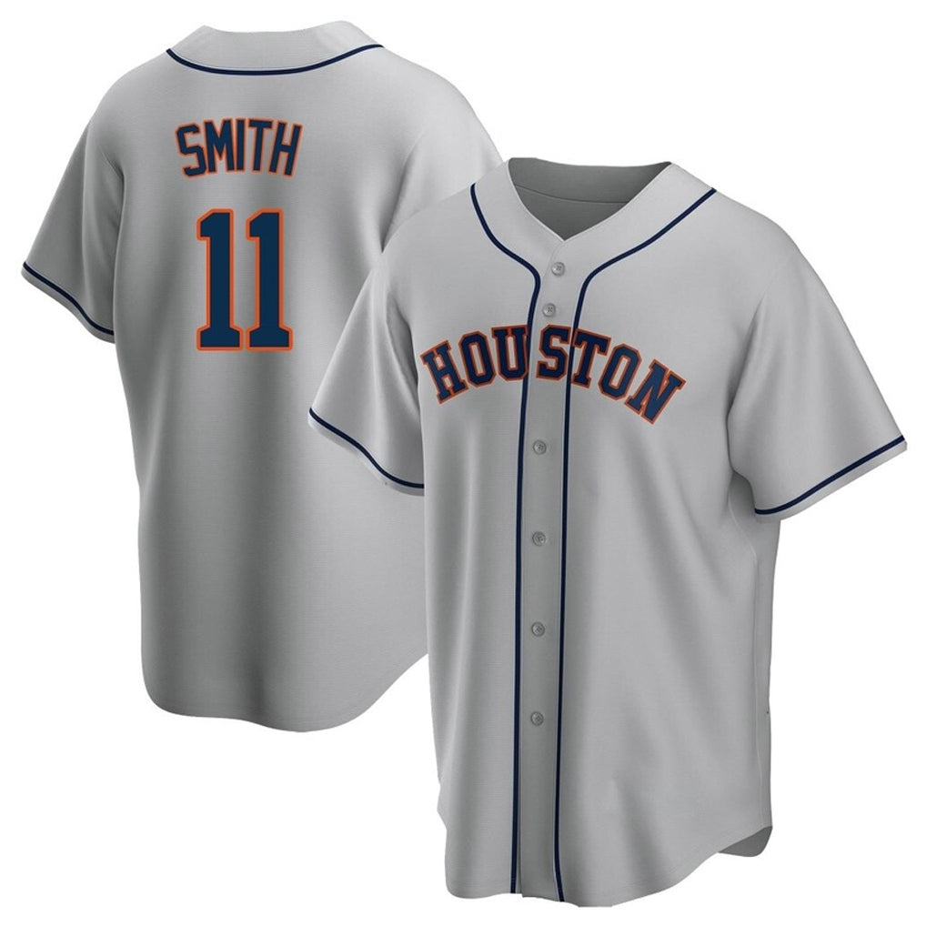 H.Astros #11 Cam Smith Player Gray Home Game Ddoa Stitched Jerseys