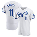 KC.Royals #11 Maikel Garcia Player White Limited Elite Home Game Ddoa Stitched Jerseys