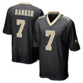 NO.Saints #7 Jonas Sanker Player Black Home Game Ddoa Stitched Jerseys