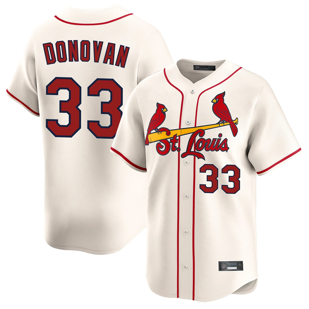 St. Louis Cardinals #33 Brendan Donovan Player Cream Home Limited Ddoa Stitched Jerseys