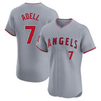 LA.Angels #7 Jo Adell Player Gray Home Limited Elite Ddoa Stitched Jerseys