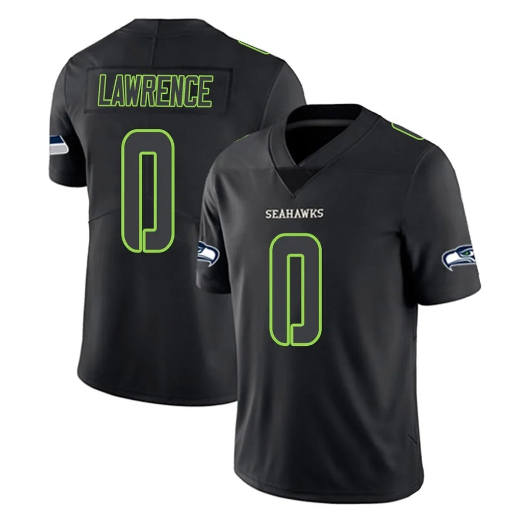 S.Seahawks #0 DeMarcus Lawrence Player Black Impact Limited Home Game Ddoa Stitched Jerseys