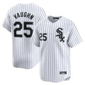 C.White Sox #25 Andrew Vaughn Player White Stripe Limited Home Ddoa Stitched Jerseys