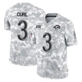 LA.Rams #3 Kam Curl Player Arctic Camo Salute To Service Limited Game Ddoa Stitched Jerseys