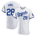 KC.Royals #28 Kyle Isbel Player White Limited Elite Home Game Ddoa Stitched Jerseys