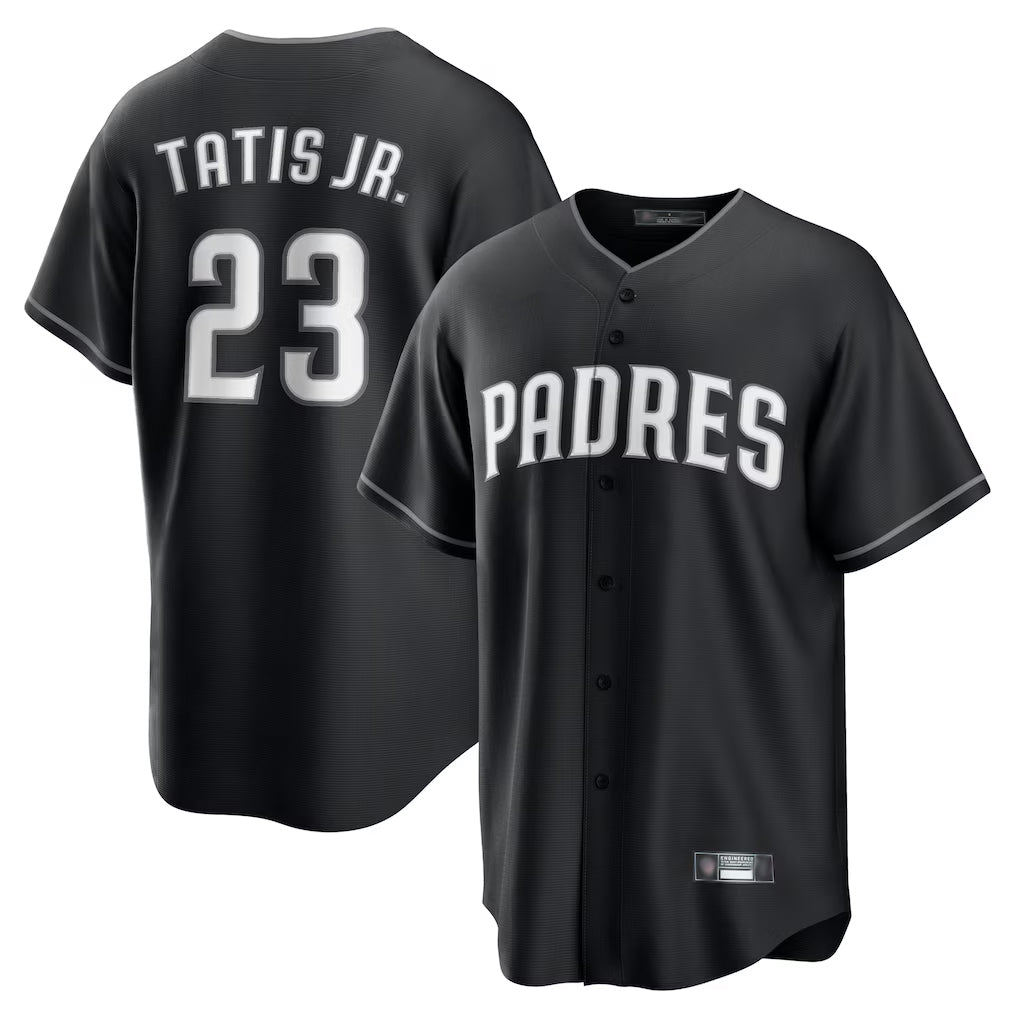 S.Diego Padres #23 Fernando Tatis Jr Player Black Home Game Ddoa Stitched Jerseys