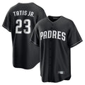 S.Diego Padres #23 Fernando Tatis Jr Player Black Home Game Ddoa Stitched Jerseys