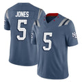 NE.Patriots #5 Dre'Mont Jones Player Blue Limited Rivalries Collection Home Game Ddoa Stitched Jerseys