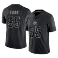 C.Browns #55 Spencer Fano Player Black Reflective Home Game Ddoa Stitched Jerseys