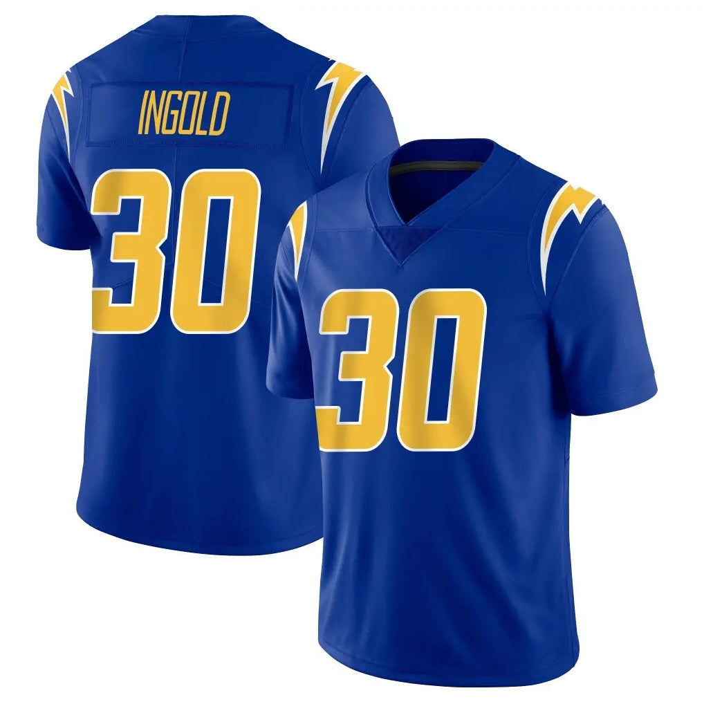 LA.Chargers #30 Alec Ingold Player Royal Limited Vapor Home Game Ddoa Stitched Jerseys