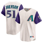 A.Diamondbacks #51 Randy Johnson Player Cream Throwback Cooperstown Collection Limited Ddoa Stitched Jerseys