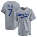 LA.Dodgers #7 Blake Snell Player Gray Game Limited Home Ddoa Stitched Jerseys