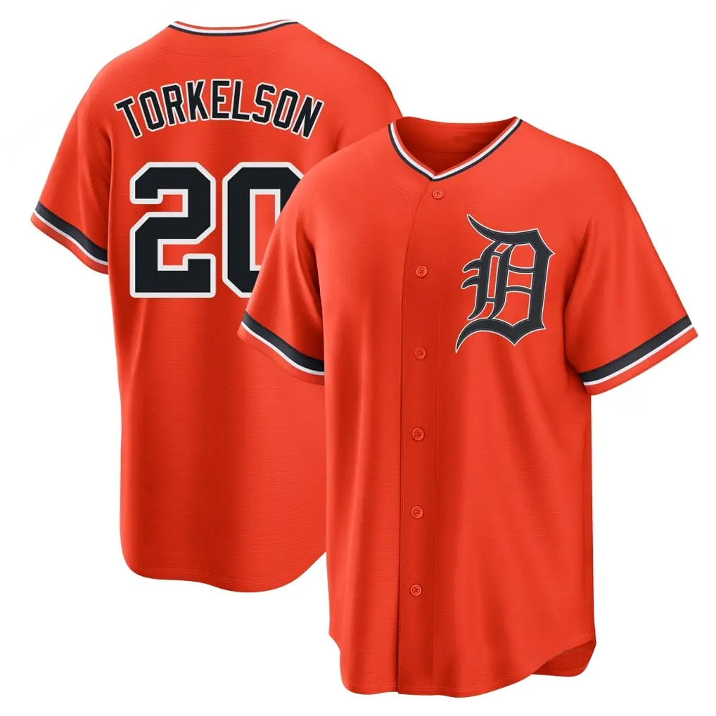 D.Tigers #20 Spencer Torkelson Player Orange Home Game Ddoa Stitched Jerseys