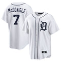 D.Tigers #7 Kevin McGonigle Player White Home Game Ddoa Stitched Jerseys