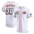 C.Reds #30 Ken Griffey Player White Speedway Classic Limited Elite Home Ddoa Stitched Jerseys