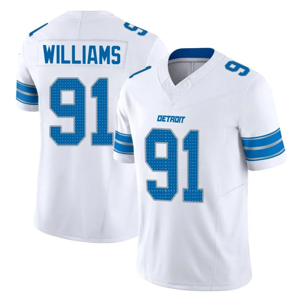 D.Lions #91 Tyleik Williams Player White Limited Vapor F.U.S.E. Alternate Home Game Ddoa Stitched Jerseys
