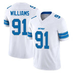 D.Lions #91 Tyleik Williams Player White Limited Vapor F.U.S.E. Alternate Home Game Ddoa Stitched Jerseys