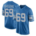 D.Lions #69 Tate Ratledge Player Blue Vapor Untouchable Throwback Game Ddoa Stitched Jerseys