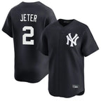 NY.Yankees #2 Derek Jeter Player Navy Limited Home Ddoa Stitched Jerseys