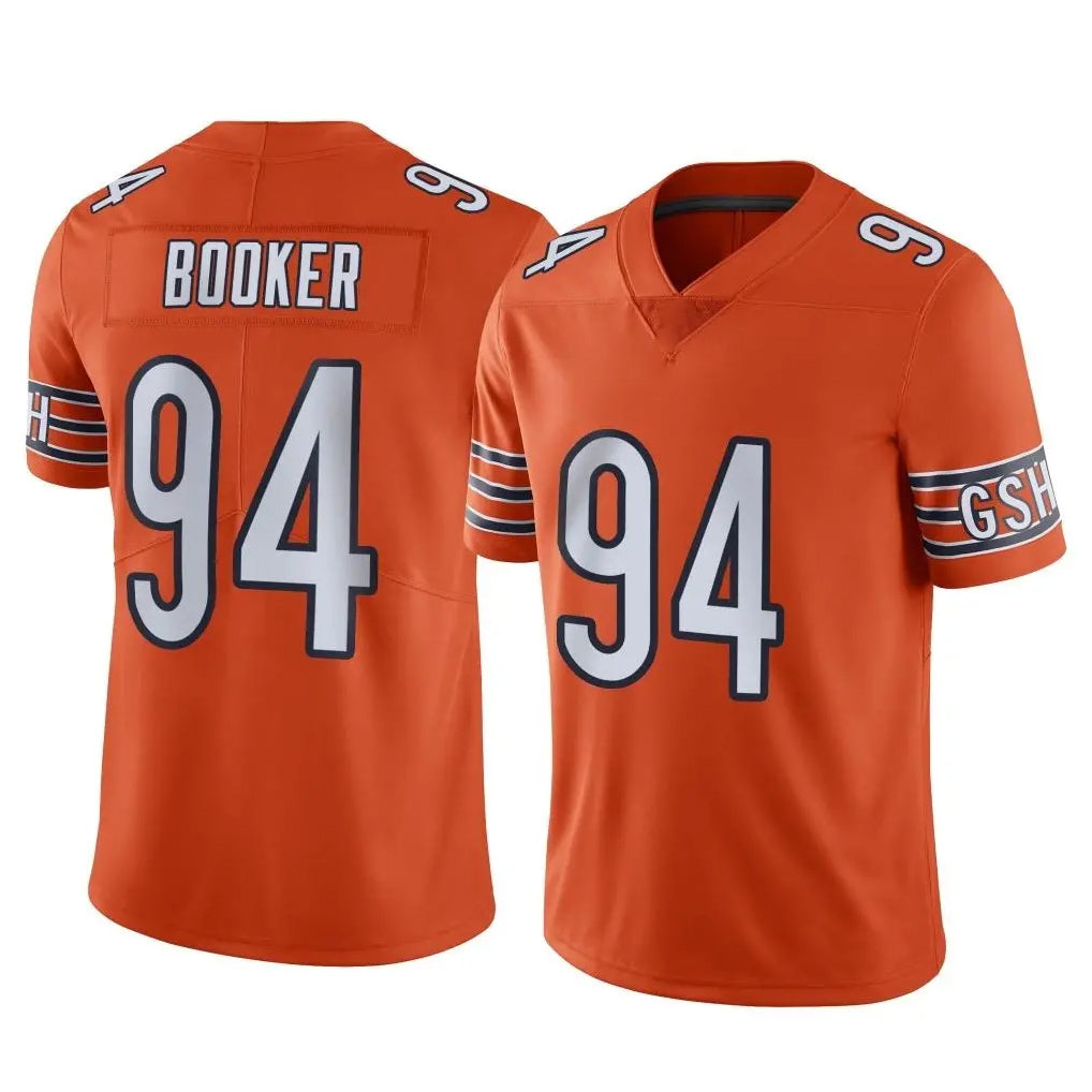 C.Bears #94 Austin Booker Player Orange Alternate Vapor Limited Home Game Ddoa Stitched Jerseys