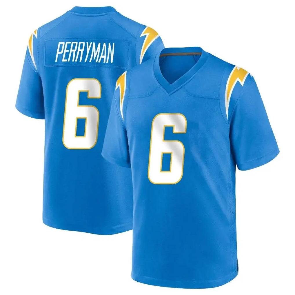 LA.Chargers #6 Denzel Perryman Player Blue Home Game Ddoa Stitched Jerseys