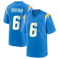 LA.Chargers #6 Denzel Perryman Player Blue Home Game Ddoa Stitched Jerseys