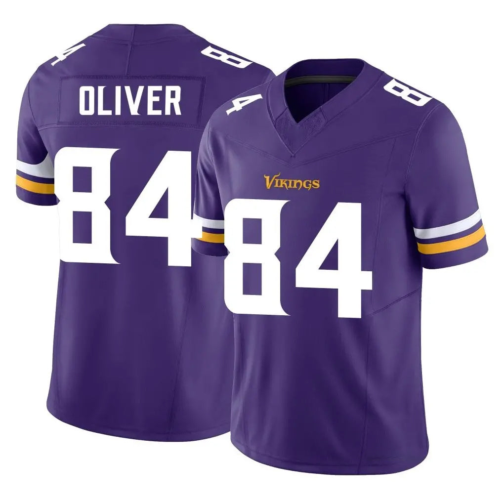 M.Vikings #84 Josh Oliver Player Purple Limited Vapor F.U.S.E. Home Game Ddoa Stitched Jerseys