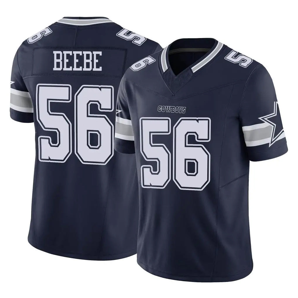 D.Cowboys #56 Cooper Beebe Player Navy Limited Vapor F.U.S.E. Home Game Ddoa Stitched Jerseys