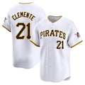 P.Pirates #21 Roberto Clemente Player White Home Limited Ddoa Stitched Jerseys