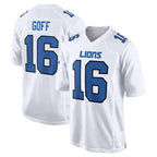 D.Lions #16 Jared Goff Player White Fashion Home Game Ddoa Stitched Jerseys