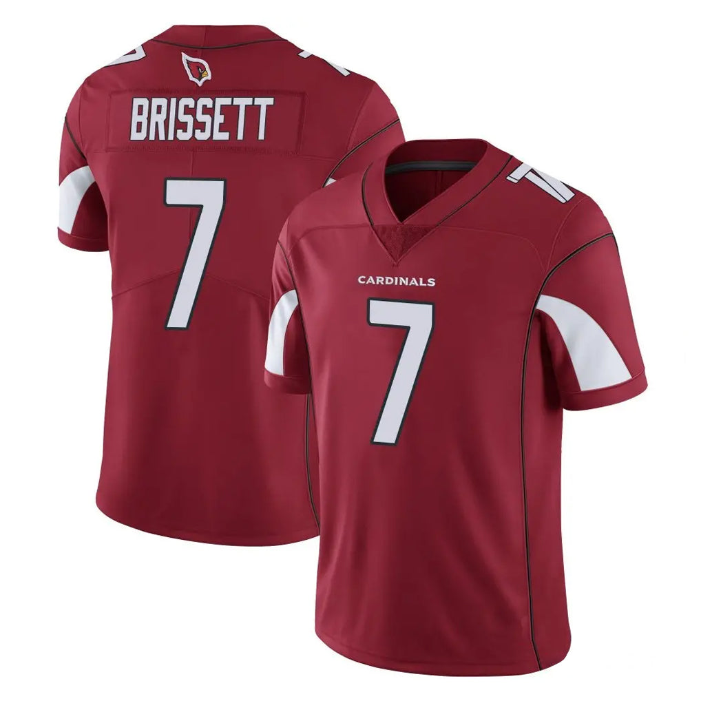 A.Cardinals #7 Jacoby Brissett Player Cardinal Vapor Limited Home Game  Ddoa Stitched Jerseys