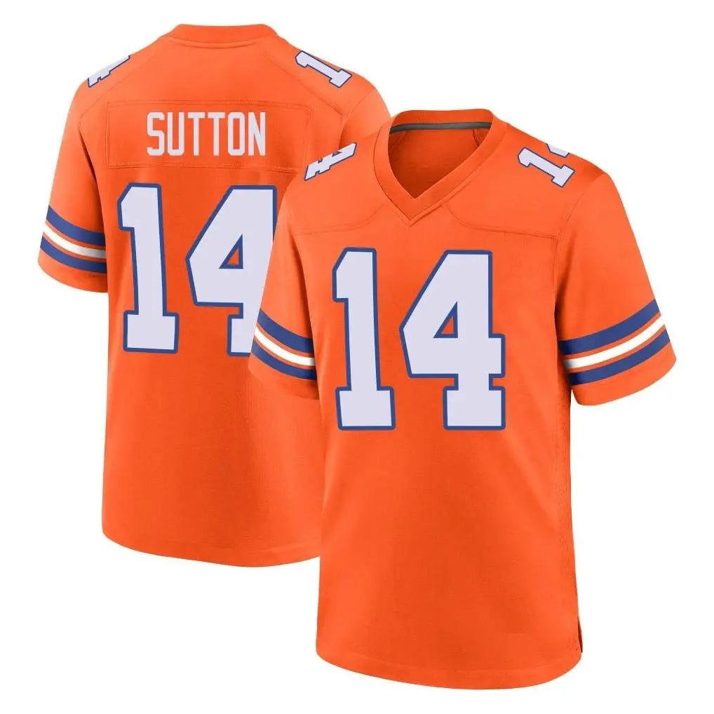 D.Broncos #14 Courtland Sutton Player Orange Alternate Collection Throwback Game Ddoa Stitched Jerseys
