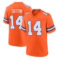 D.Broncos #14 Courtland Sutton Player Orange Alternate Collection Throwback Game Ddoa Stitched Jerseys