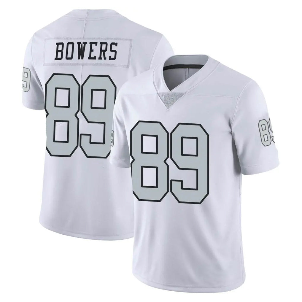 LV.Raiders #89 Brock Bowers Player White Limited Color Rush Home Game Ddoa Stitched Jerseys