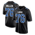 D.Lions #76 Blake Miller Player Black Fashion Home Game Ddoa Stitched Jerseys
