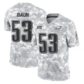 P.Eagles #53 Zack Baun Player Arctic Camo Salute to Service Limited Game Ddoa Stitched Jerseys