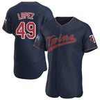 M.Twins #49 Pablo Lopez Player Navy 60th Home Limited Elite Ddoa Stitched Jerseys