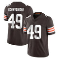C.Browns #49 Carson Schwesinger Player Brown Color Vapor Untouchable Limited Home Game Ddoa Stitched Jerseys