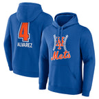 NY.Mets #4 Francisco Alvarez Player Royal Club Pullover Hoodie Game Ddoa Stitched Jerseys