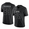 S.Seahawks #88 AJ Barner Player Black Limited Reflective Home Game Ddoa Stitched Jerseys