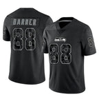 S.Seahawks #88 AJ Barner Player Black Limited Reflective Home Game Ddoa Stitched Jerseys