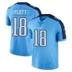 T.Titans #18 Cor'Dale Flott Player Light Blue Limited Color Rush Home Game Ddoa Stitched Jerseys