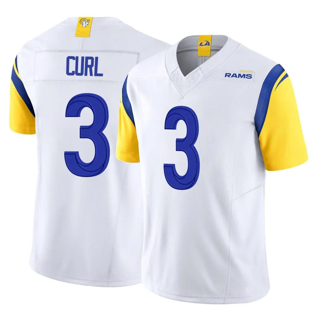 LA.Rams #3 Kam Curl Player White Limited Vapor F.U.S.E. Home Game Ddoa Stitched Jerseys