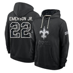 NO.Saints #22 Martin Emerson Jr. Player 2026 Black Logo Pullover Hoodies Limited Game Ddoa Stitched Jerseys