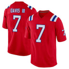 NE.Patriots #7 Carlton Davis III Player Red Home Game Ddoa Stitched Jerseys