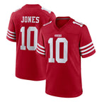 SF.49ers #10 Mac Jones Player Red Game Home Ddoa Stitched Jerseys